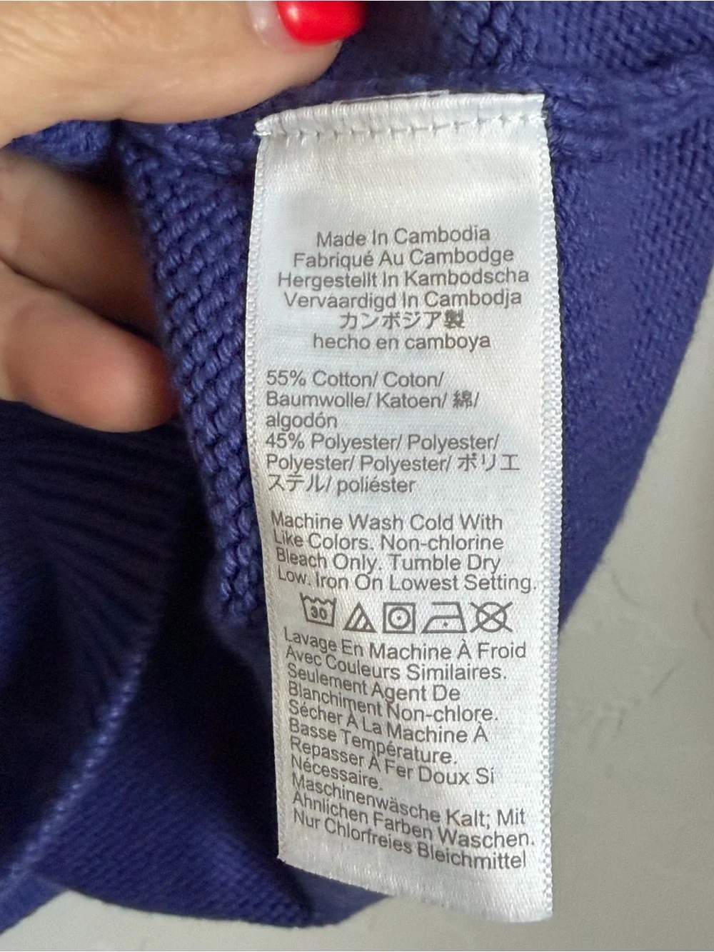 NWT J.Crew Factory 2025 Cotton Blend Crewneck Sweater Blue Small